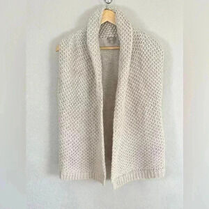 J Jill Chunky Knit Alpaca Blend Sweater Vest Cardigan Women's Medium